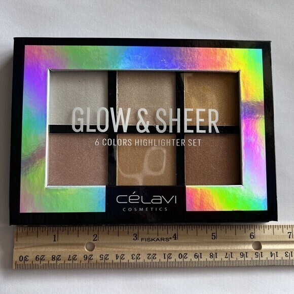 CELAVI GLOW & SHEER 6 Colors Highlighter Set BRAND NEW - Picture 5 of 6